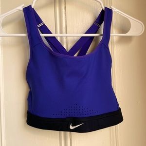 Purple and Black Nike Sports Bra. Size Medium.